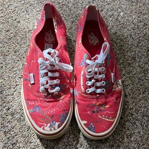 Vans Red Aloha Hawaii Print Sneakers